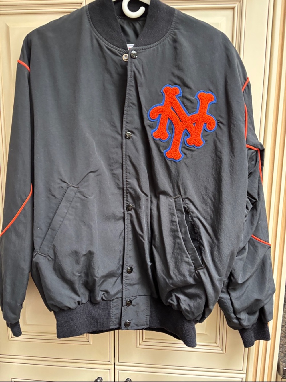 STARTER NY METS VARSITY JACKET SIZE LARGE EXCELLENT CONDITION